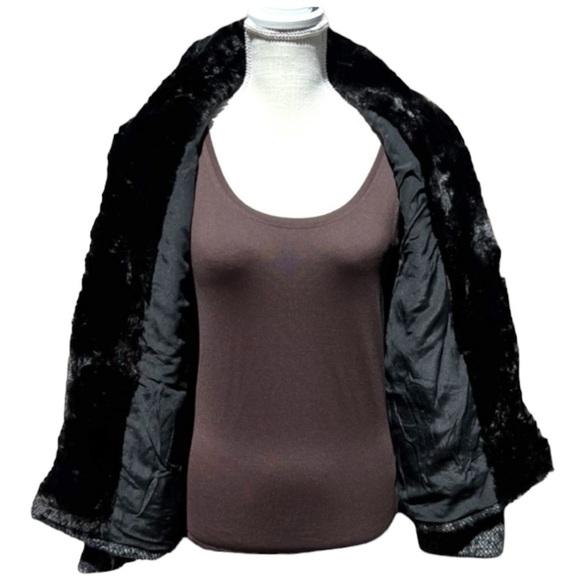 🌻VINTAGE Nan Duskin of Philadelphia Tweed Jacket with Rabbit Fur Trim Size M - Picture 3 of 11